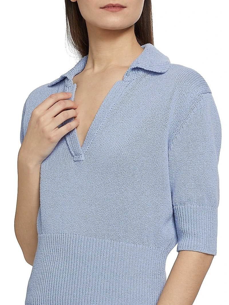 Reeve Cotton Knit Polo Sweater