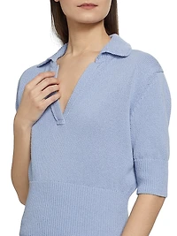 Reeve Cotton Knit Polo Sweater