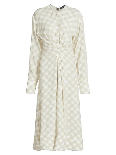 Keria Plaid Midi-Dress