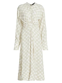 Keria Plaid Midi-Dress