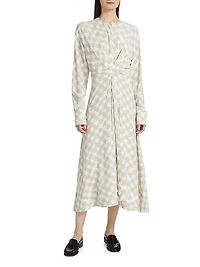 Keria Plaid Midi-Dress