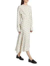 Keria Plaid Midi-Dress
