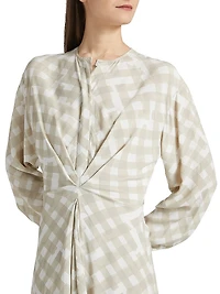 Keria Plaid Midi-Dress