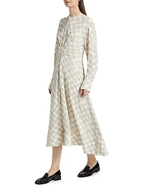 Keria Plaid Midi-Dress