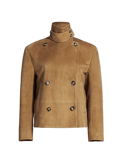 Nola Suede Double-Breasted Jacket