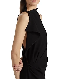 Devyn Crêpe Drape Maxi Dress