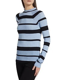 Gia Striped Wool-Silk Sweater