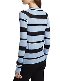Gia Striped Wool-Silk Sweater