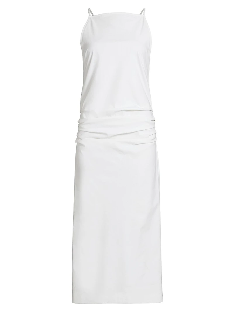 Priya Cotton-Blend Sheath Midi-Dress