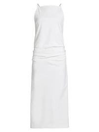 Priya Cotton-Blend Sheath Midi-Dress