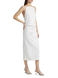 Priya Cotton-Blend Sheath Midi-Dress