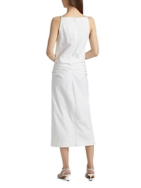 Priya Cotton-Blend Sheath Midi-Dress