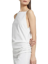 Priya Cotton-Blend Sheath Midi-Dress