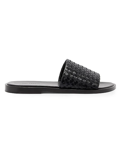 Elio Intrecciato Leather Sandals