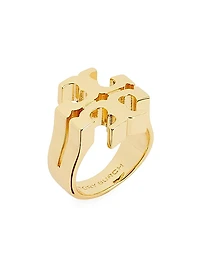 Kira 18K-Gold-Plated Logo Ring