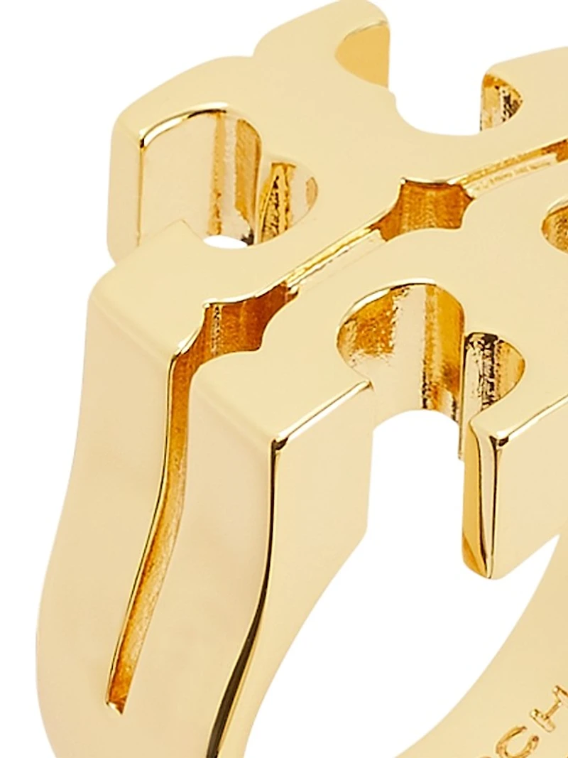 Kira 18K-Gold-Plated Logo Ring