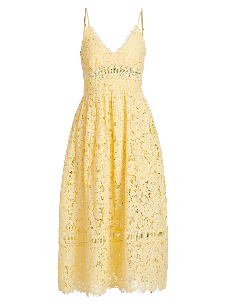 Emma Corded Lace Midi-Dress