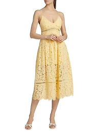 Emma Corded Lace Midi-Dress