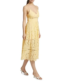 Emma Corded Lace Midi-Dress