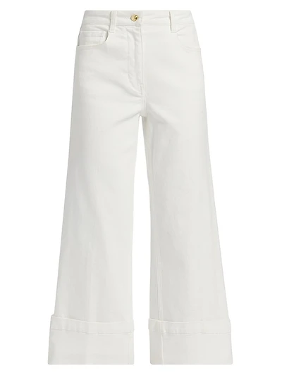 Eros High-Rise Wide-Leg Cuffed Jeans