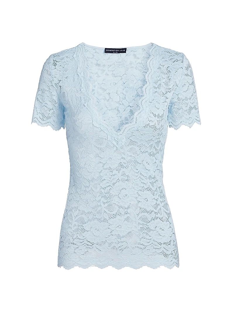 Abigail Lace V-Neck Top