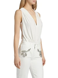 Ansel Draped Jersey Bodysuit