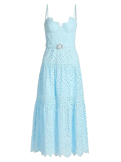 Zuria Cotton Eyelet Maxi Dress