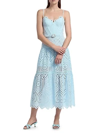 Zuria Cotton Eyelet Maxi Dress