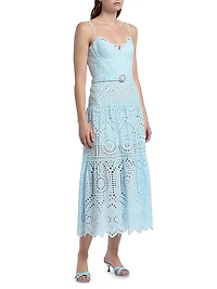 Zuria Cotton Eyelet Maxi Dress