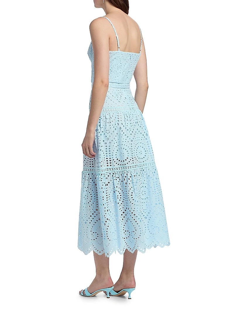 Zuria Cotton Eyelet Maxi Dress