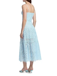 Zuria Cotton Eyelet Maxi Dress