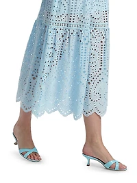 Zuria Cotton Eyelet Maxi Dress
