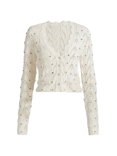 Blake Crystal Pointelle Cardigan