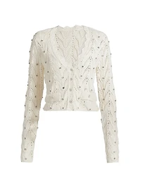 Blake Crystal Pointelle Cardigan
