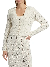 Blake Crystal Pointelle Cardigan