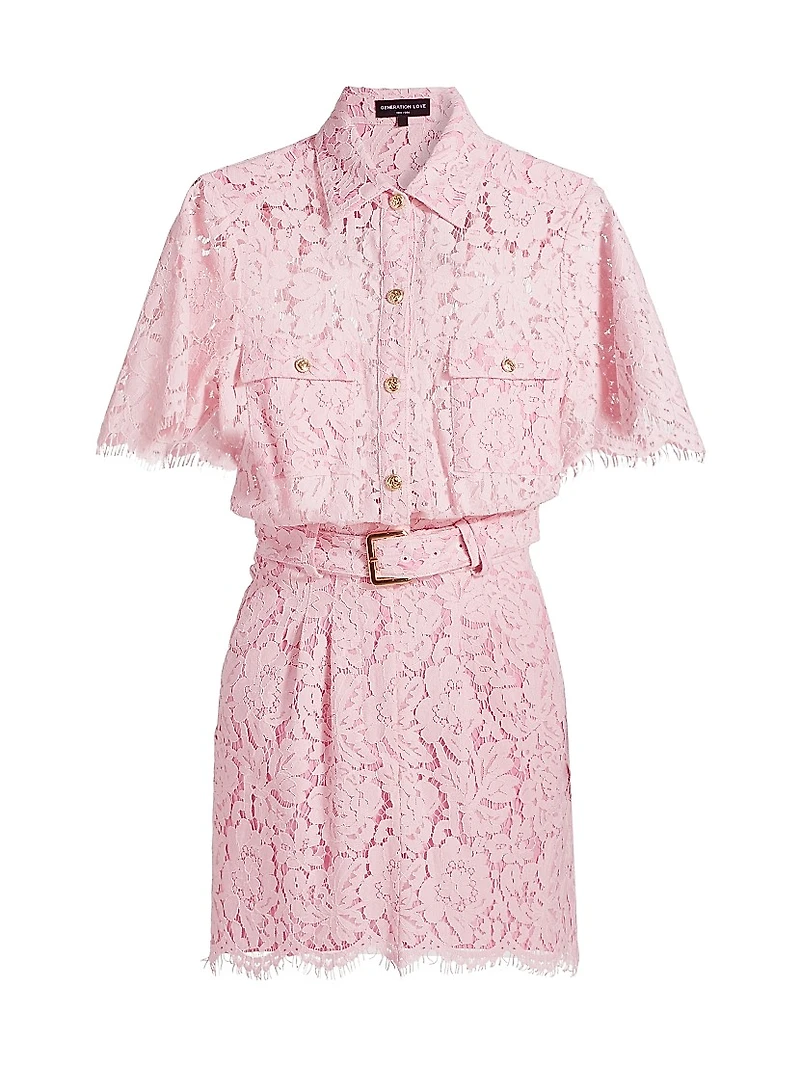 Morgana Lace Belted Dress