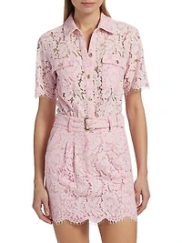 Morgana Lace Belted Dress