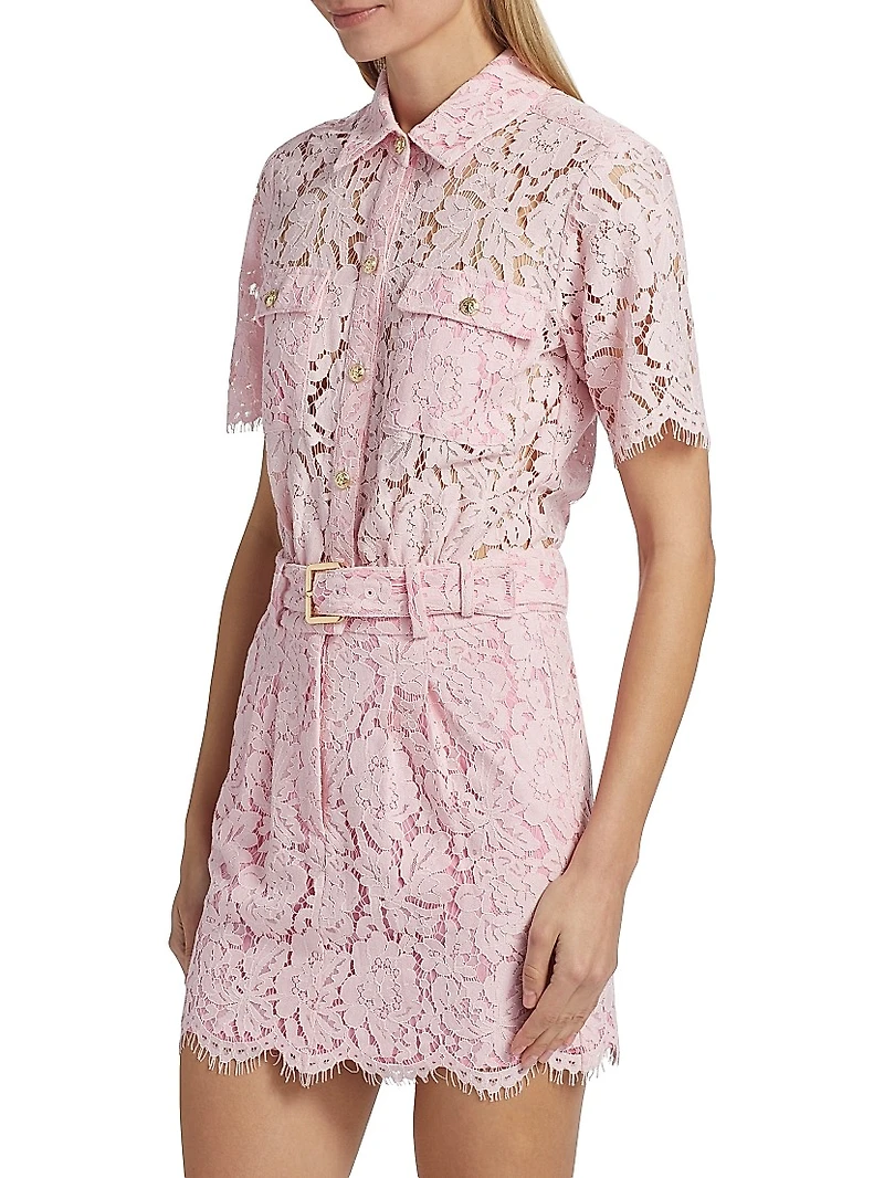Morgana Lace Belted Dress