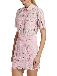 Morgana Lace Belted Dress