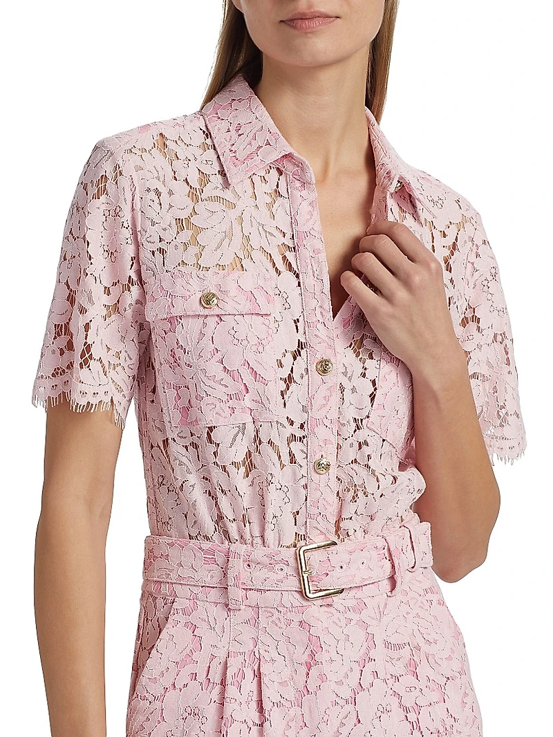 Morgana Lace Belted Dress