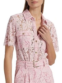 Morgana Lace Belted Dress