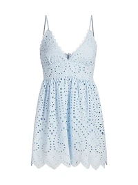 Lilia Cotton Eyelet Minidress