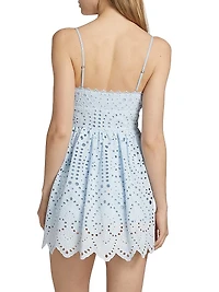 Lilia Cotton Eyelet Minidress