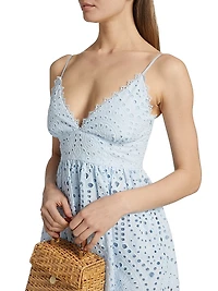 Lilia Cotton Eyelet Minidress