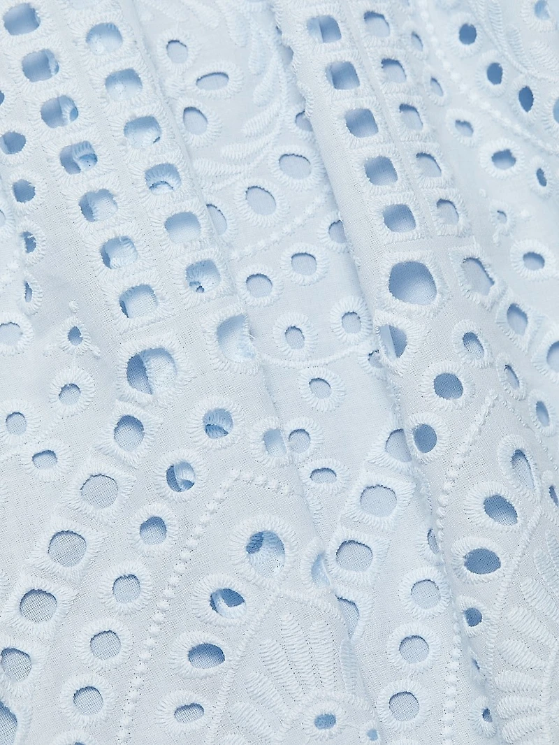 Lilia Cotton Eyelet Minidress