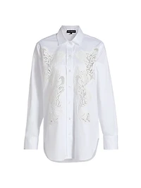 Bruno Lace Poplin Button-Up Shirt
