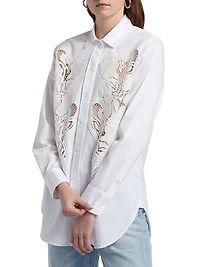 Bruno Lace Poplin Button-Up Shirt