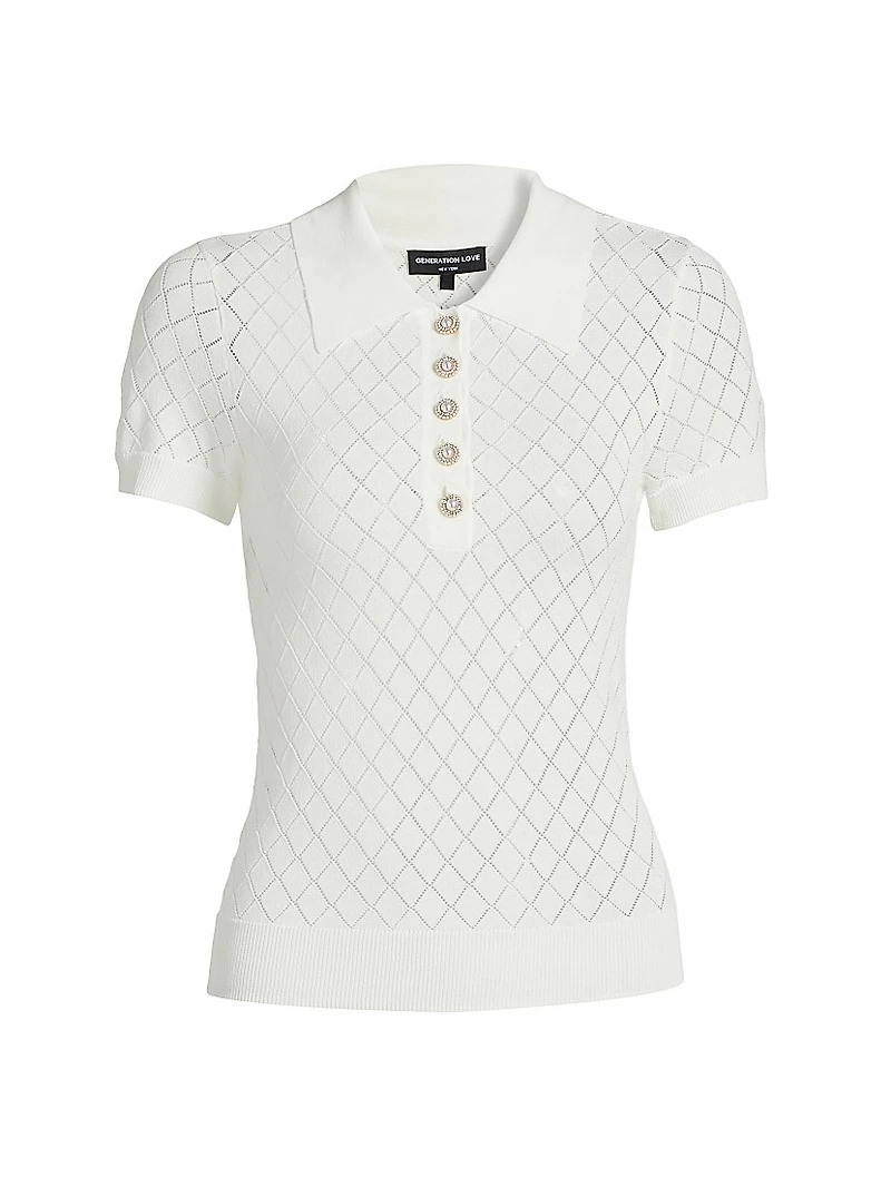 Calima Pointelle-Knit Sweater