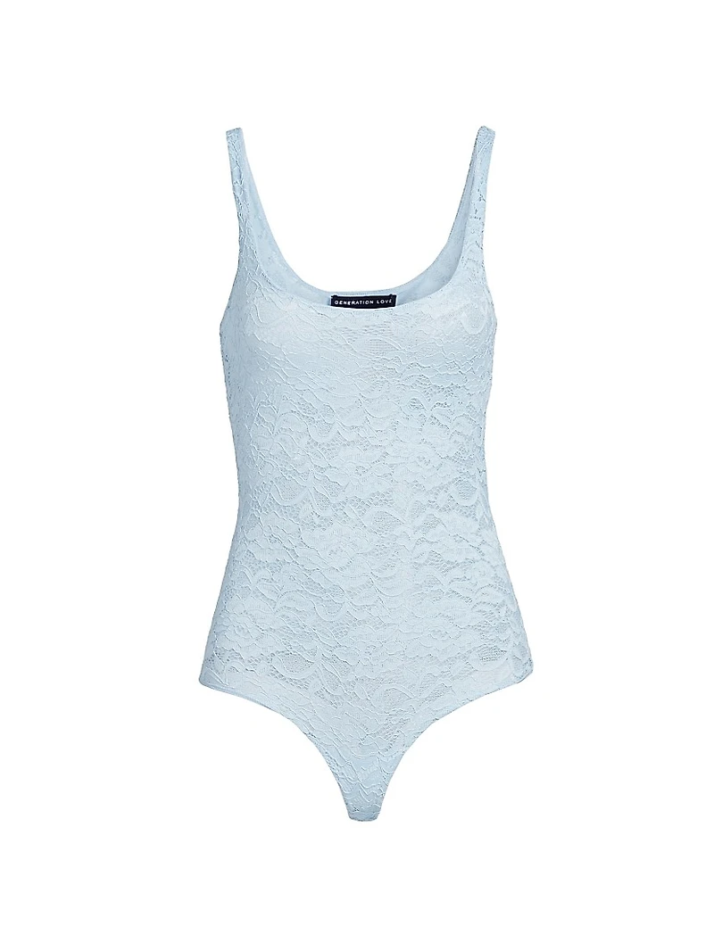 Gigi Floral Lace Scoopneck Bodysuit