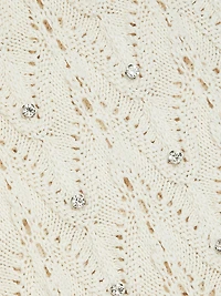 Vincent Crystal Pointelle-Knit Maxi Dress